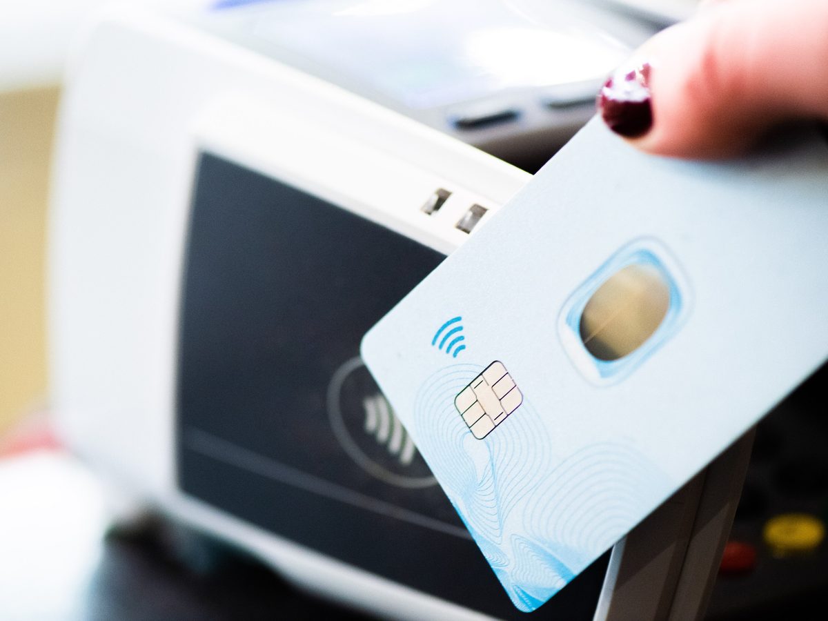 Contactless card at a payment terminal
