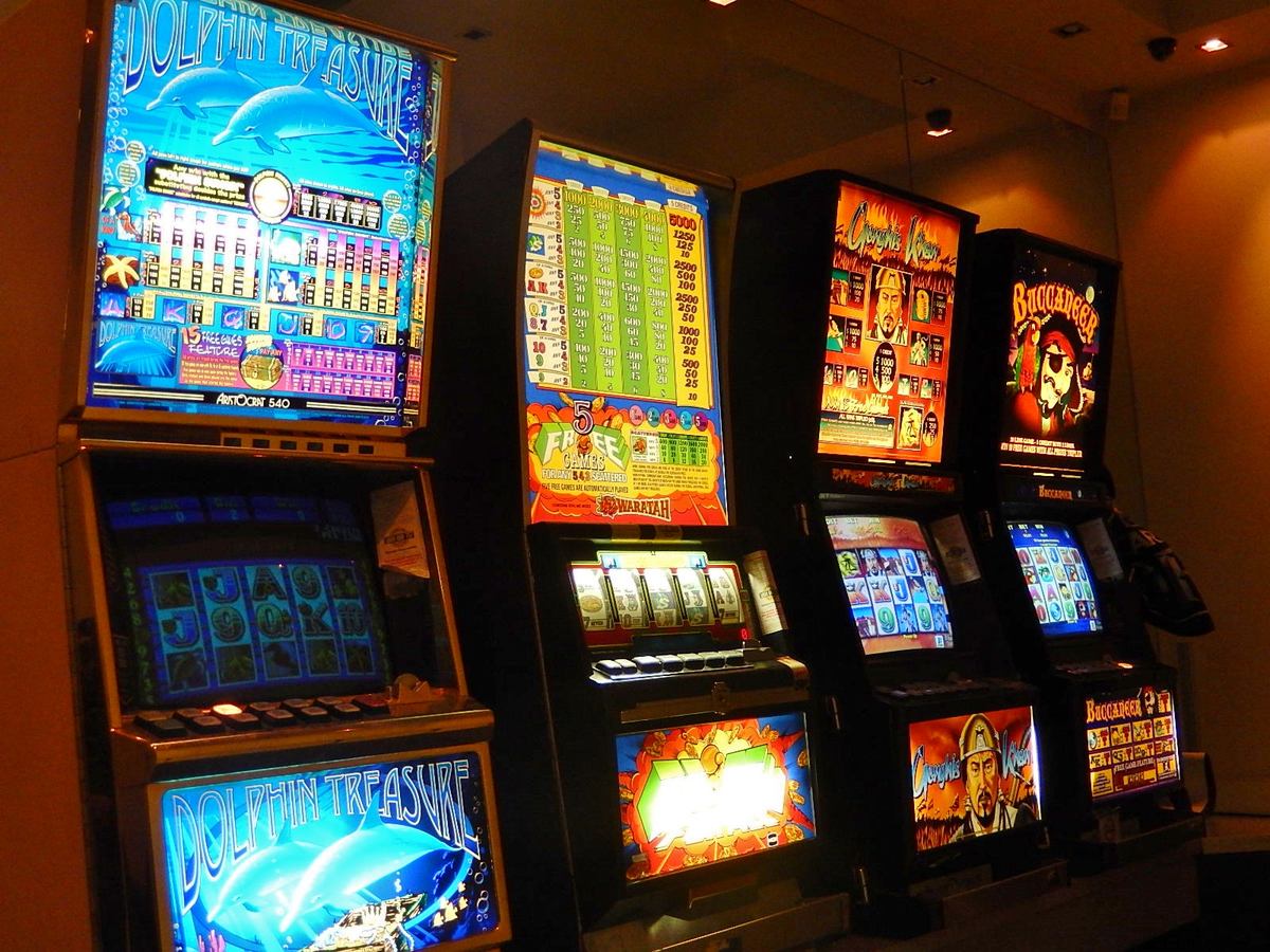 Pokie machines in a row